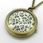 Retro Tready Leopard Quartz Pocket Watch Necklace Pendant Women 86 Gift P60