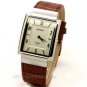 Simple Square Couple Genuine Leather Women Men Quartz Wrist Watch Lover 86 Gift