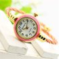 Cute Bangle Bracelet Stainless Steel Crystal Analog Wrist Watch Women Lady 86
