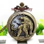Cool Tiger Bronze Openwork Pendant Luminous FOB Watch Hour Men Boy Gift P251