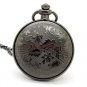 Retro Hollow Silver Lotus Quartz Pocket Watch Necklace Pendant Women Unisex P241