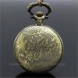 Bronze Dial Rome Number Quartz Pocket Watch Necklace Pendant Gift Women 86 P193