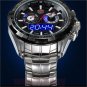 Waterproof Black Quartz LED Combine Stainless Steel Gift Sport WristWatch L8925