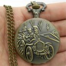 Family Travel Quartz Pocket Watch Necklace Pendant Women Lady Girl 86 Gift P85