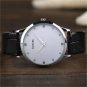 Classic SINOBI Black Leather White Face Men Boy Quartz Wrist Watch 86 S914102
