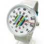 Silver Quartz Metal Mesh Wrist Watch Mens Boy Turntable Dial Digital USA Q0826