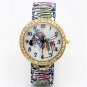 New Cute Zebra Round Analog Stretchable Iron Quartz Wrist Watch Girl Women Q2081