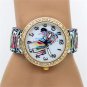 New Cute Zebra Round Analog Stretchable Iron Quartz Wrist Watch Girl Women Q2081