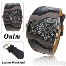 Hot Sale OULM Military Army TwoTime Zones Movements Wrist watch Men Sports Q0781