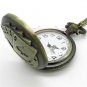 Antique Bronze Royal Flush Poker Pocket Watch Necklace Pendant Chain 8C P80