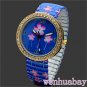 Cute Flower Round Analog Stretchable Iron Quartz Wrist Watch Girl Women Q2083 AB