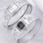 Trendy Bracelet Bangle Wave Rhinestone Crystal Wrist Watch Womens Wife Gift AB