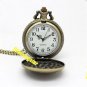 Retro Fiery Dragon Quartz Pocket Watch Necklace Pendant Chain Women Gifts P112