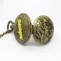 Retro Fiery Dragon Quartz Pocket Watch Necklace Pendant Chain Women Gifts P112