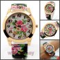 Popular Cute Flower Analog Stretchable Iron Quartz Wrist Watch Women Lady Q2055