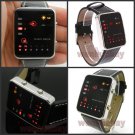New Cool Binary LED Digital Men Lady Wrist Watch Black Gift Hour Father 86 L0506
