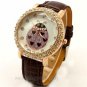 Cute Round Crystal Leather Ladybug Analog Quartz Wrist Watch Women OL 86 Girl