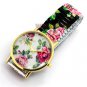 Cute Lovely Round Analog Stretchable Iron Quartz Wrist Watch Girl Women AB Q2078
