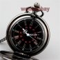 New Bronze Black Pocket Watch Necklace Pendant Chain Quartz Men Women Lady Gifts