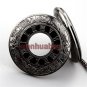 New Bronze Black Pocket Watch Necklace Pendant Chain Quartz Men Women Lady Gifts