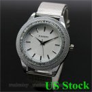 Fashion Silver Round PAIDU Crystal Quartz Wrist Watch Lady Women White USA Q0856