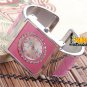 Lady Square Face Crystal Bracelet Bangle Steel Elegant Quartz Wrist Watch Gift A