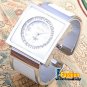 Lady Square Face Crystal Bracelet Bangle Steel Elegant Quartz Wrist Watch Gift A