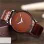 NEW Classic SINOBI Brown Leather Band  Men Boy Quartz Wrist Watch Gift S914103