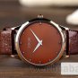 NEW Classic SINOBI Brown Leather Band  Men Boy Quartz Wrist Watch Gift S914103