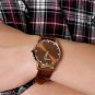 NEW Classic SINOBI Brown Leather Band  Men Boy Quartz Wrist Watch Gift S914103
