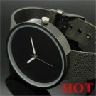 Hot Sale！ Metal Iron Net Mesh Band Quartz Wrist Watch Mens Boys Xmas Gift Q1003