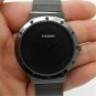 Simple Round Black Metal Iron Mesh Quartz Wrist Watch Men Boy Gift 86 Q0819