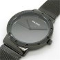 Simple Round Black Metal Iron Mesh Quartz Wrist Watch Men Boy Gift 86 Q0819