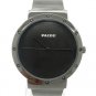 Simple Round Black Metal Iron Mesh Quartz Wrist Watch Men Boy Gift 86 Q0819