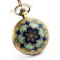 Green Jade Crystal Quartz Pocket Watch Necklace Pendant Lady Xmas Gifts P52