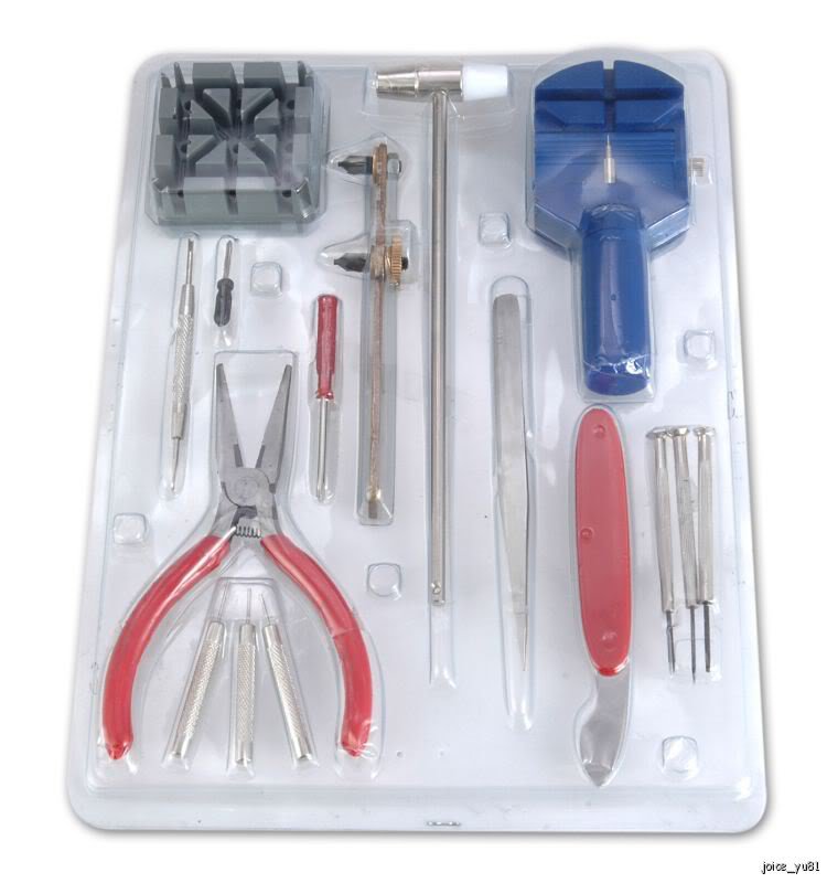 New Watch Repair Tool Strap Remover & Case Back Tool kit 16 pieces WT16 AB
