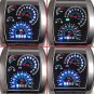 Fashion Blue&White LED Watch Black Rubber Speedometer Dot Matrix Gift 86 L8891
