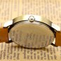 Retro Effiel Tower Round Faux Leather Wrist Watch Women Men Quartz USA Q3431