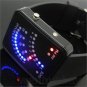 Red/Blue LED Binary Watch Black/White Leather/Silicone Boy Girl Mens Women 86