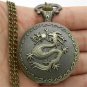 Chinese Dragon Quartz Pocket Watch Necklace Pendant Gift Retro Fashion 86 P88