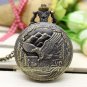 New Bronze Eagle Hawk Pocket Watch Necklace Pendant Chain Women Men Gifts P213