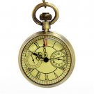 New Cool Vintage Golden Quartz Pocket Watch Necklace Pendant Hour AB Gift P249