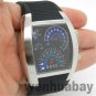 Cool Blue Light LED Watch Rubber Speedometer Digital Dot Matrix Men Gift 86L8892