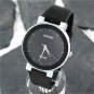 SINOBI Couple Lover Black Leather Wrist Watch Women Men Quartz Movement 86 Gift