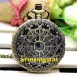 Antique Hollow Spider Web Necklace Pendant Chain Quartz PocketWatch Men Lady P01
