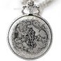 Antique Hollow Silver Tone Quartz Pocket Watch Necklace Pendant Women Men 86Gift