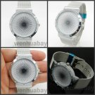 Fashion Siver Metal Iron Net Mesh Band Quartz Wrist Watch Mens Boys Unisex Q0816