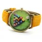New Snooker Billiard Analog Canvas Round Quartz Wrist Watch Hour Gift Q3135 AB