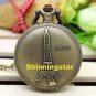 Eiffel Quartz Pocket Watch Long Chain Pendant Necklace Women Men 86 Gift P06