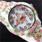 New Elegant Unique Chinese Style Printing Flower Quartz Wirst Watch Women Girl